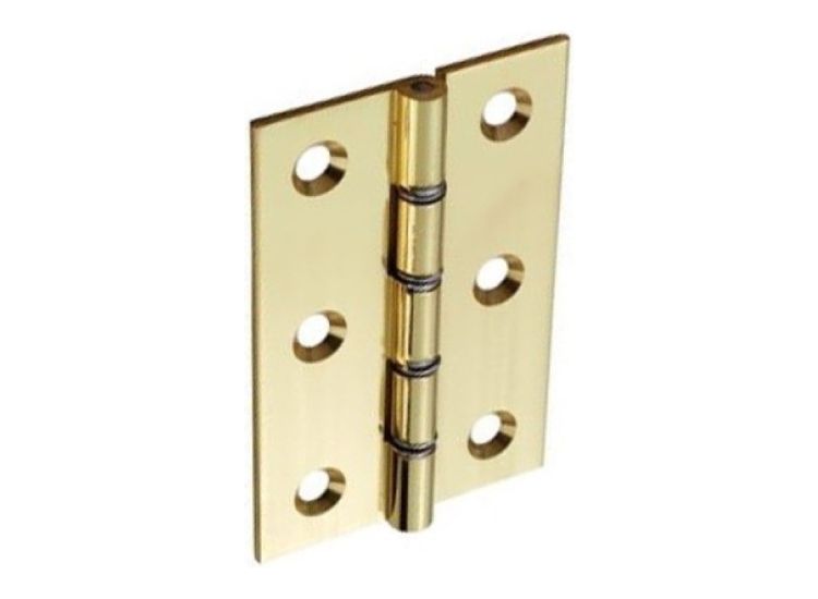 Securit Polished D.S.W. Brass Hinges (Pair)