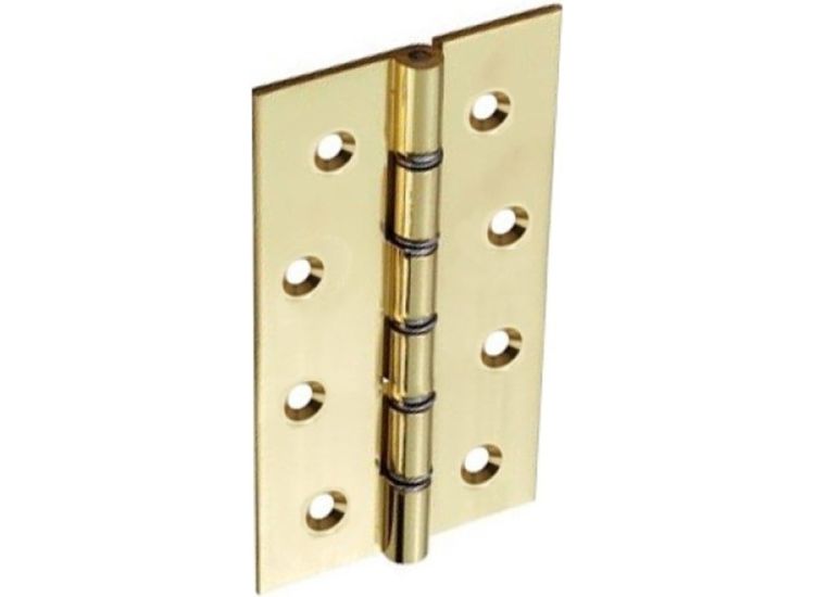 Securit S4108 Polished D.S.W. Brass Hinges (1 1/2 Pair)