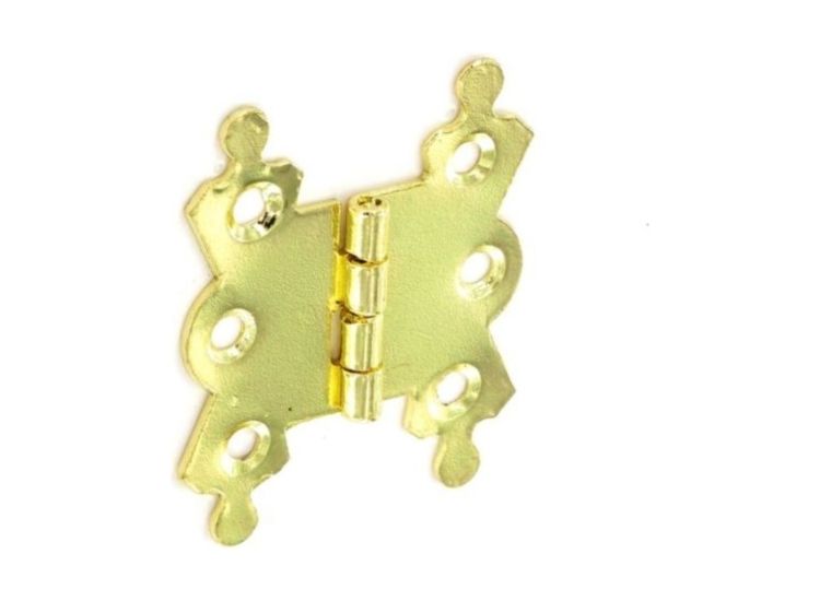 Securit Fancy Hinges Steel Brass Plated (Pair)