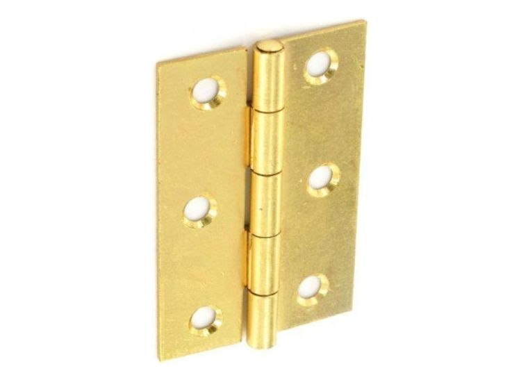 Securit Steel Butt Hinges Brass Plated (Pair)