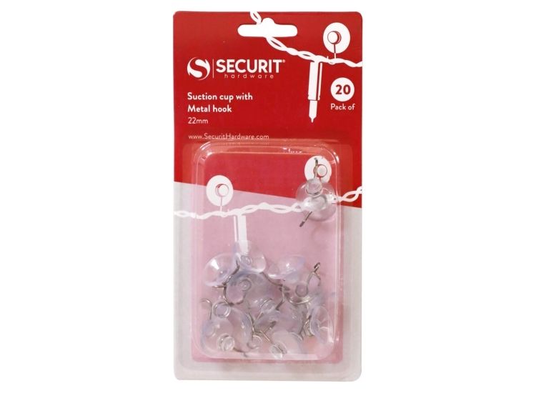 Securit S6376 Suction Cup With Metal Hook 22mm