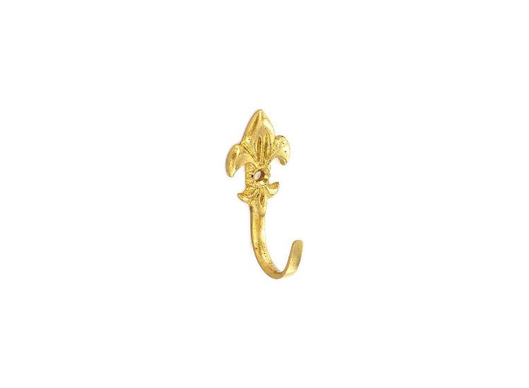 Securit Brass Tieback Hooks Fleur-De-Lys (2)