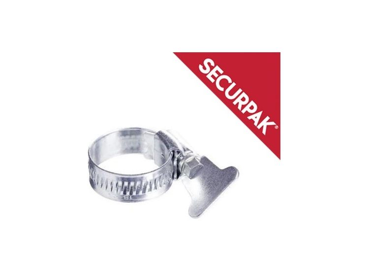Securpak SP10198 Zinc Plated Hose Clip W Thumb