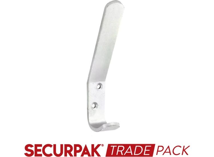 Securpak Trade Pack T10063 Hat &amp; Coat Hook Alu 4mm 125mm