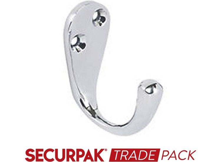 Securpak Trade Pack T10069 Coat Hook Cp 50mm