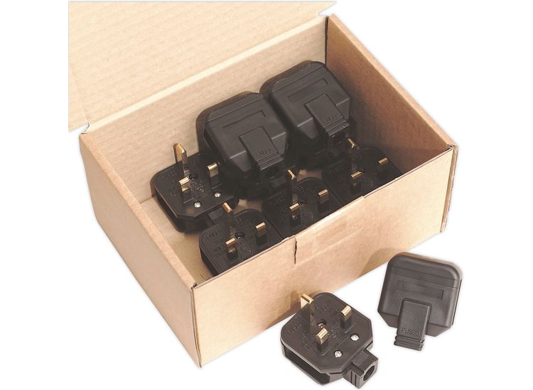 Sealey PL/13/3 Rubber Plug 13Amp Extra Heavy-Duty Pack of 10