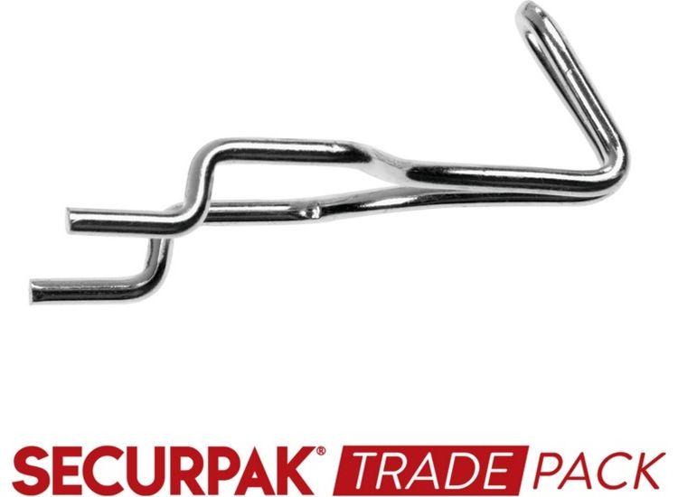 Securpak Trade Pack T10112 Single Pegboard Hook Zinc Plated