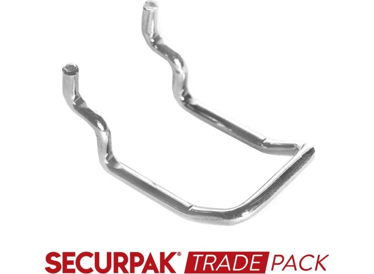 Securpak Trade Pack T10113 Euro Pegboard Loop Hook Zinc Plated