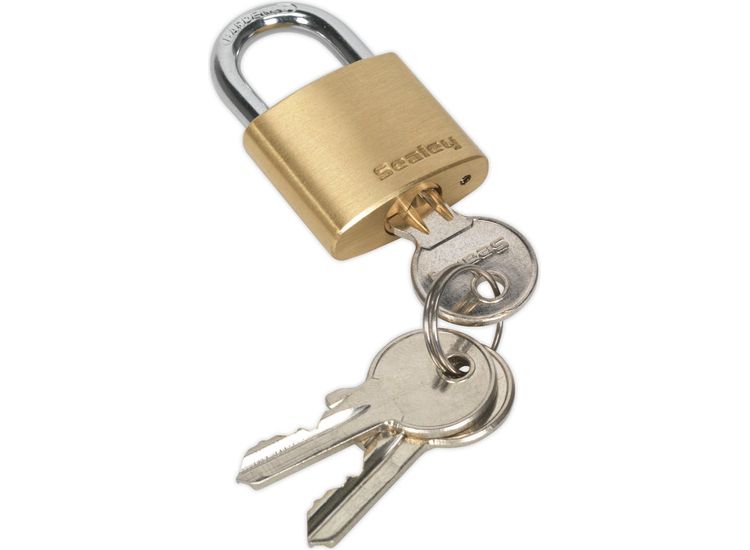 Sealey PL100 Brass Body Padlock 30mm