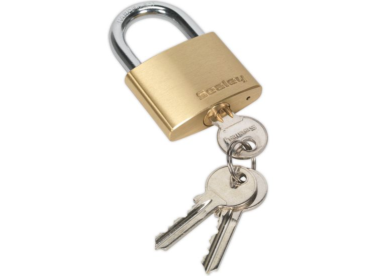 Sealey PL102 Brass Body Padlock 50mm