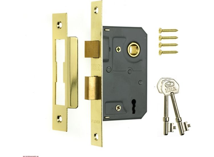 Era 573-32 3 Lever Sashlock 3" Brass Effect