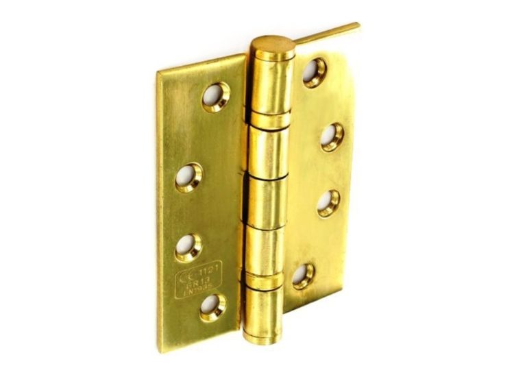 Securit Stainless Steel Bearing Hinges Polish Brass CE 1 Pair