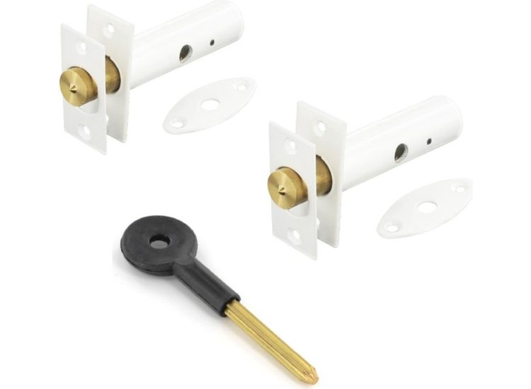 Securit S1065 White Security Door Key Pack 2