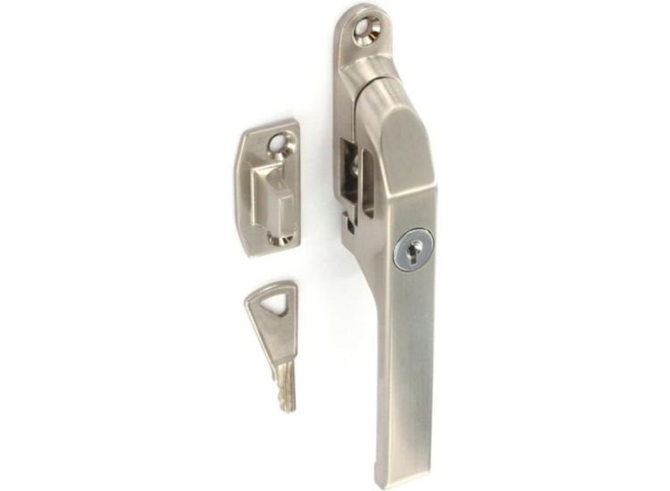 Securit S1077 Locking Casement Fastener Brushed Nickel