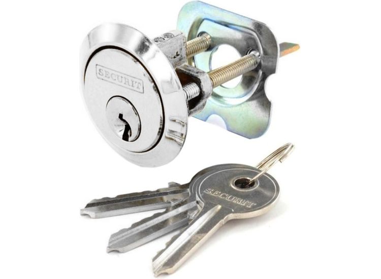 Securit S1751 Chrome Plated Spare Cylinder with 3 Keys