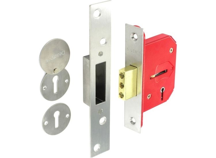 Securit 5 Lever Deadlock Brass Plated