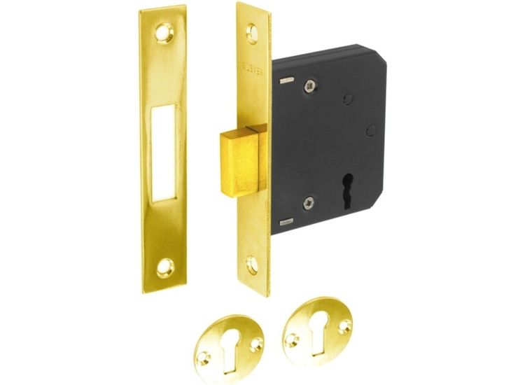 Securit S1814 3 Lever Deadlock Brass Plated