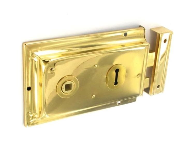 Securit S1840 Double Handed Rim Lock Brass