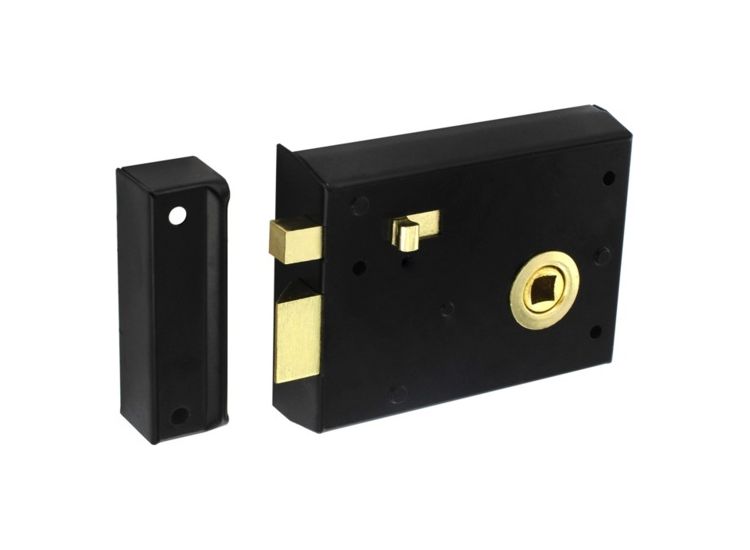 Securit S1847 Rim Latch With Snib Black