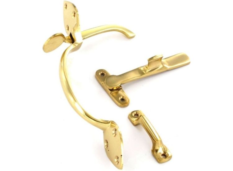 Securit S2539 Brass Suffolk Latch Set