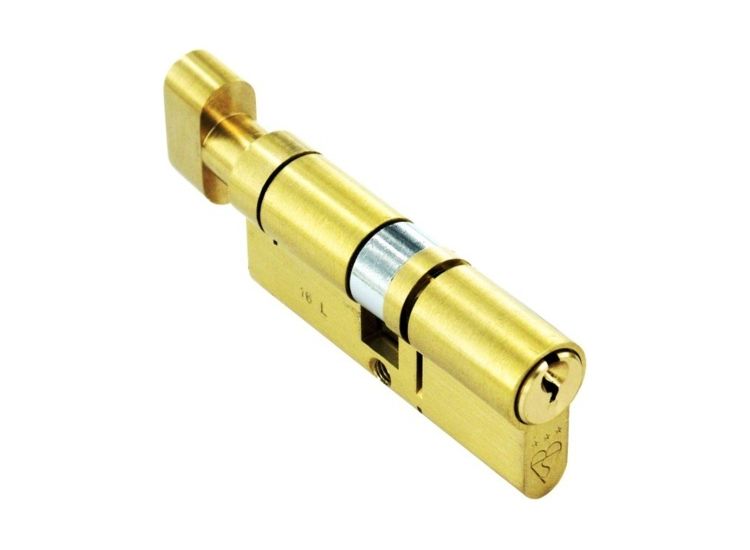 Smiths Locks BS 3 Star Brass Thumb Cylinder