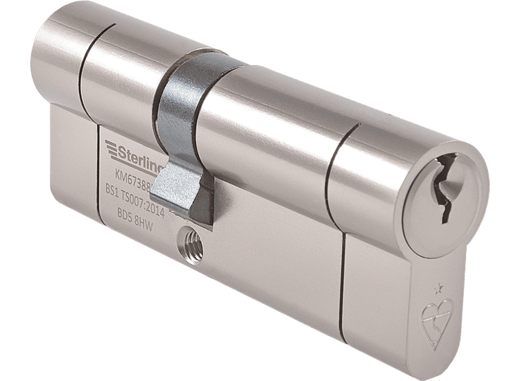 Sterling British Standard 1* Euro Cylinder Satin Nickel