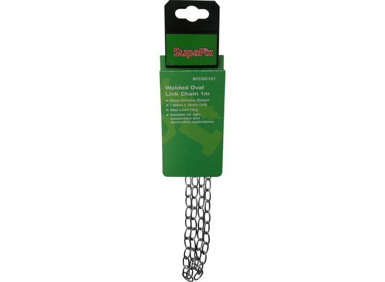 SupaFix SFCOC121 Welded Oval Link Chain 1m