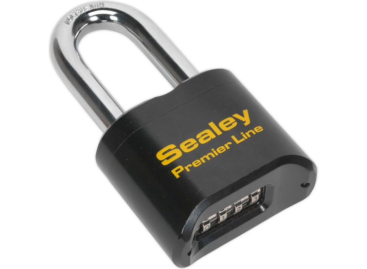 Sealey PL603L Steel Body Combination Padlock Long Shackle 62mm
