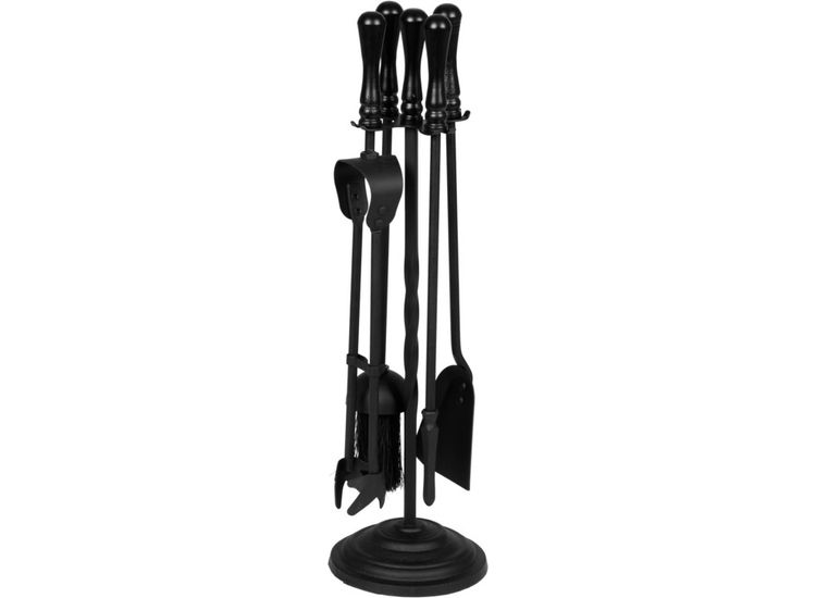 Hearth &amp; Home HH12 Black Companion Set With Round Base 5 Piece