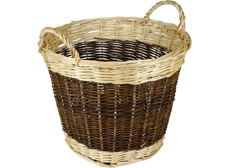 Hearth &amp; Home Two Tone Log Basket