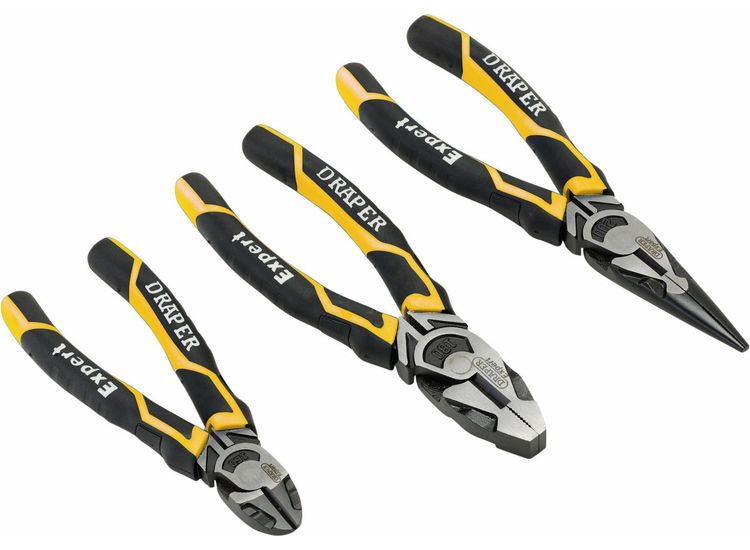 Draper 28038 High Leverage Plier Set, Yellow (3 Piece)