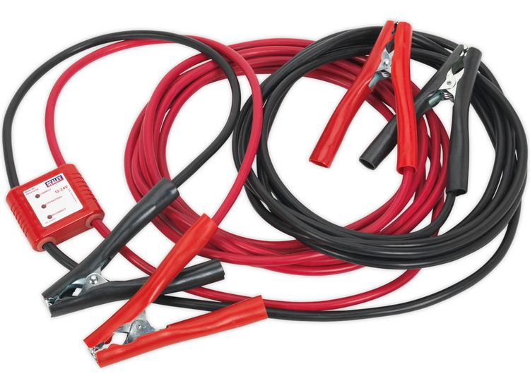 Sealey PROJ/12/24 Booster Cables 7m 450Amp 25mm² with 12/24V Electronics Protection