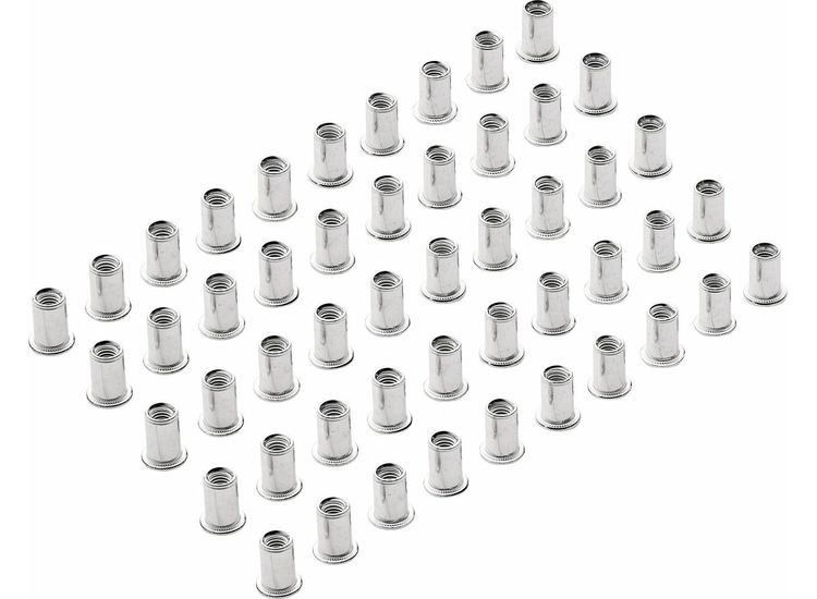 Draper 04053 Zinc Plated Threaded Insert Rivet Nuts, M6 x 1.0mm (Pack of 50)