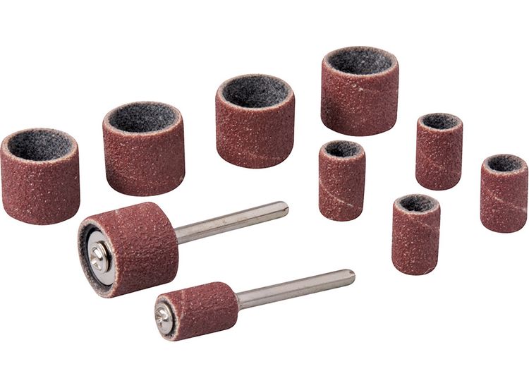 Silverline Rotary Tool Drum Sanding Kit 12pce 6.35mm (1/4") &amp; 12.70mm (1/2")