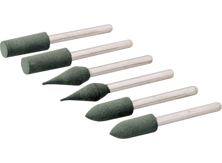 Silverline Rotary Tool Rubber Polishing Point Set 6pce 6mm Dia