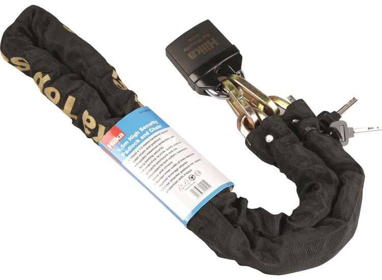 Hilka 1.5m High Security Padlock and Chain