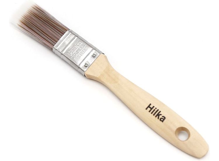 Hilka 1" Wooden Synthetic Bristle Paint Brushes