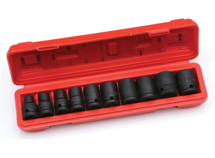 Hilka 10 pce 1/2" Impact Socket Set Metric