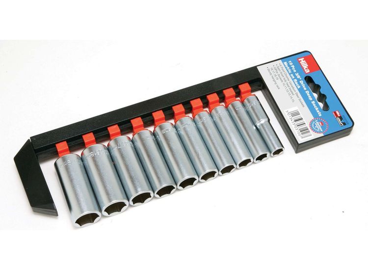 Hilka 10 pce 3/8" Drive Deep Sockets Metric