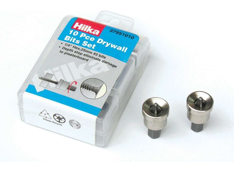 Hilka 10 pce Drywall Bit No 2