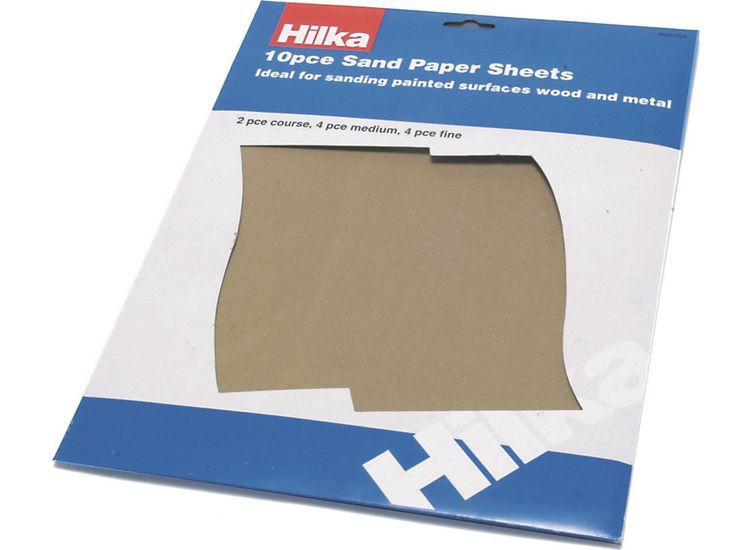 Hilka 10 pce Sandpaper Sheets