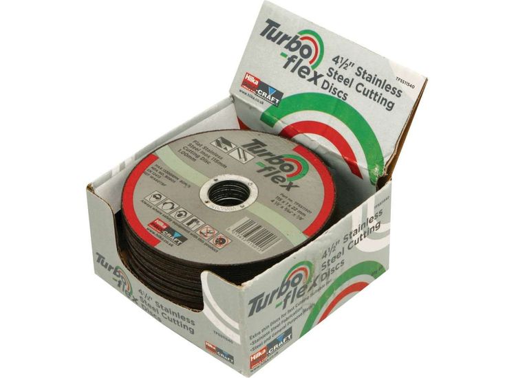 Hilka 115mm SS Cutting Disc Turbo Flex in 40 pce Display