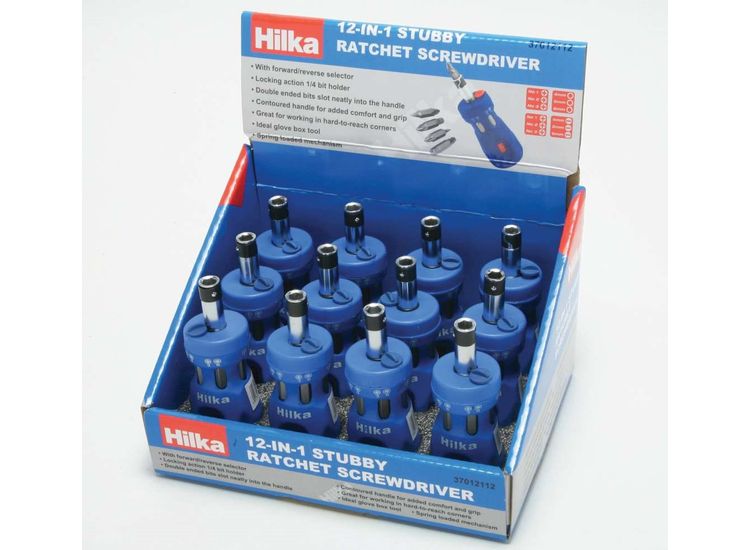 Hilka 12 in 1 Stubby Ratchet Screwdriver
