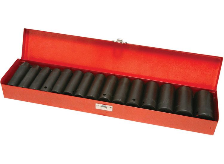 Hilka 15 pce 1/2" Dr Deep Impact Sockets Metric