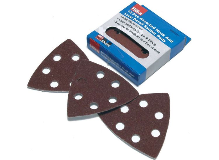 Hilka 15 pce Assorted Detail Sanding Pads