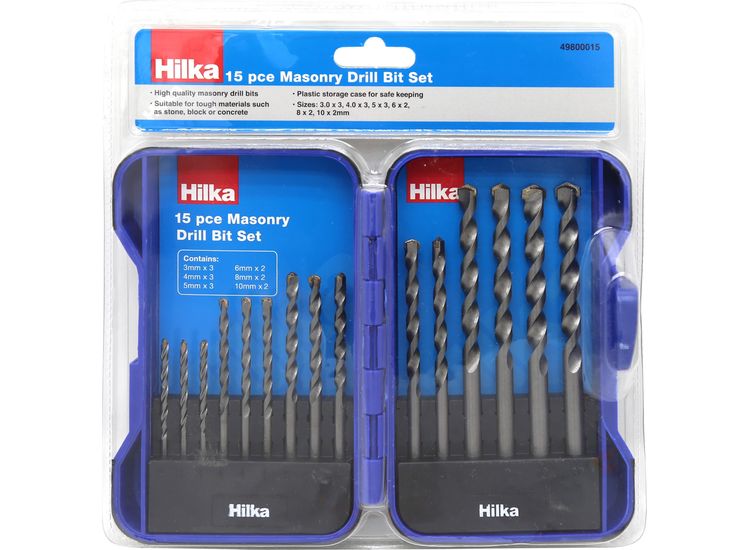 Hilka 15 pce Masonry Drill Bit Set