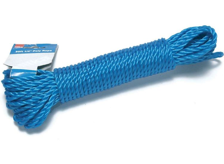 Hilka 15m x 6mm (50ft x 1/4") Poly Rope