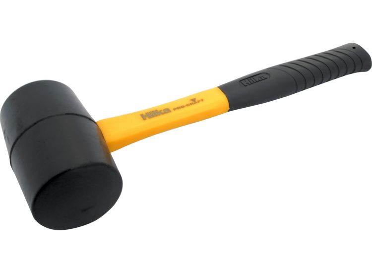 Hilka 16oz Black Rubber Mallet F/Glass Shaft