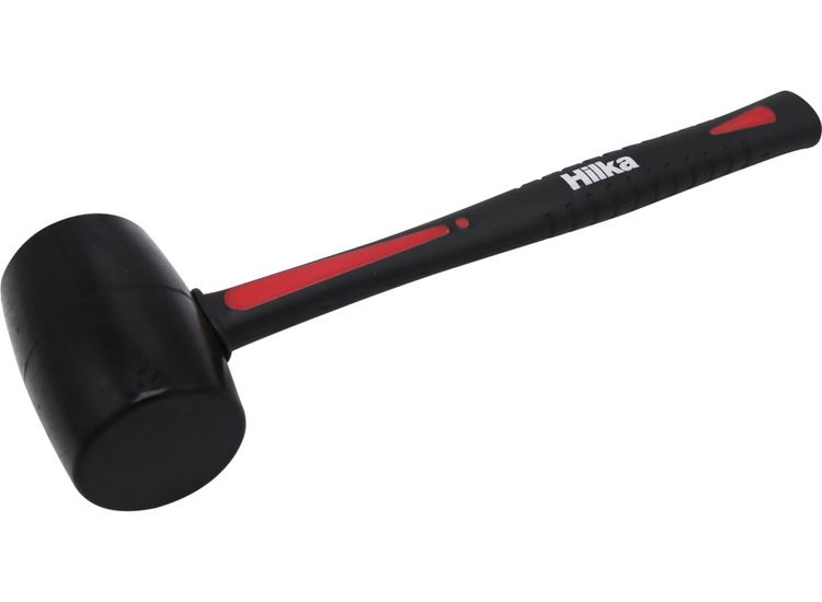 Hilka 16oz Black Rubber Mallet Pro Craft