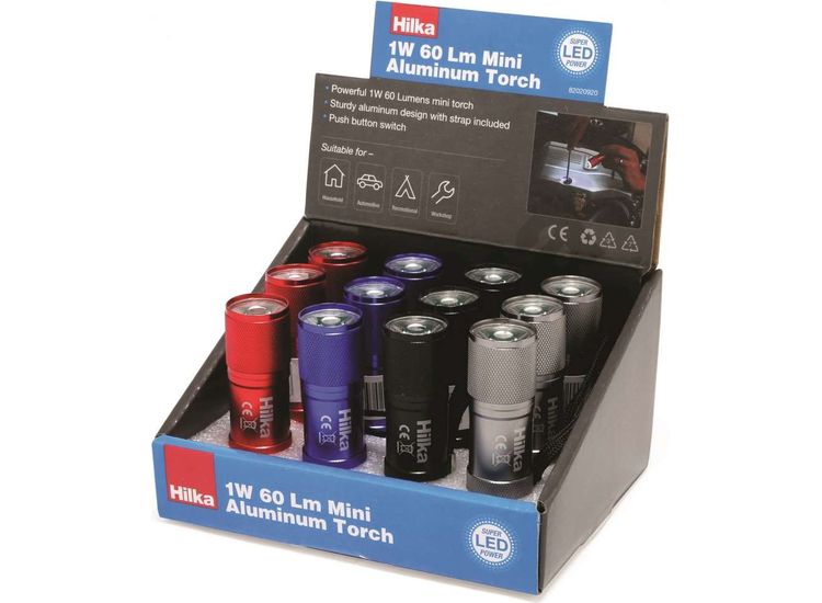 Hilka 1W 60 Lumens Aluminium Mini Torch